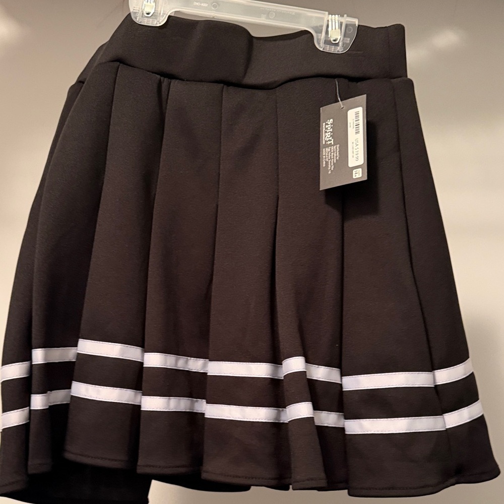 Black and White Pleated Skirt